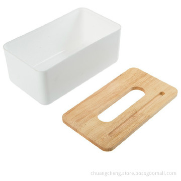 Multifunctional toilet paper napkins plastic wooden box